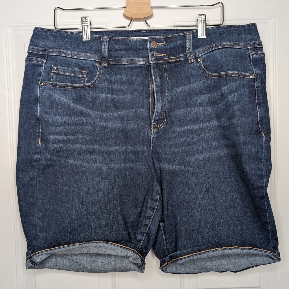 Lane Bryant Blue Jean Shorts with Rolled Cuffs